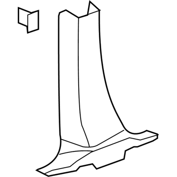 GM 20916225 Lower Center Pillar Trim, Inner Driver Side