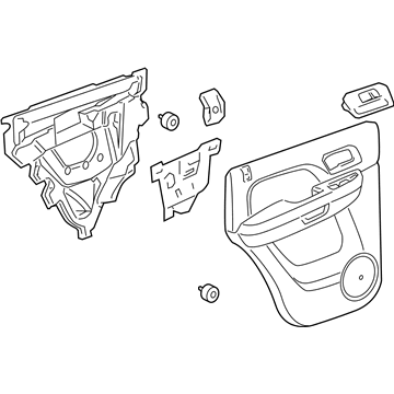 GM 20895864 Door Trim Panel, Titanium, Driver Side