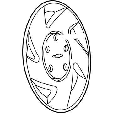 GM 9594562 Wheel Cover, Silver