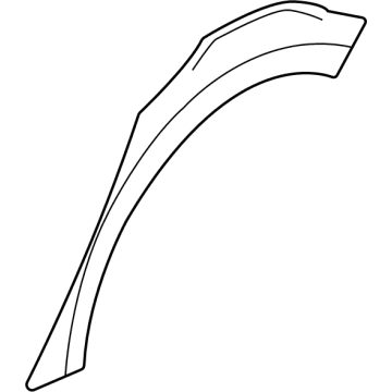 GM 13493967 Wheel Opening Molding, Black, Rear Driver Side