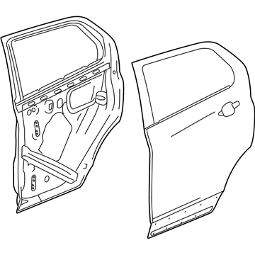 GM 84726038 Door Shell, Rear Driver Side