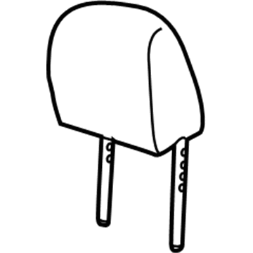 GM 42476970 Headrest, Black, Front