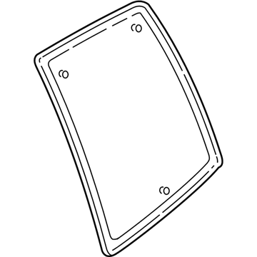 GM 20955393 Moveable Glass, Clear, Rear Driver Side