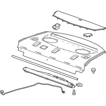 GM 23192150 Package Tray Trim, Rear
