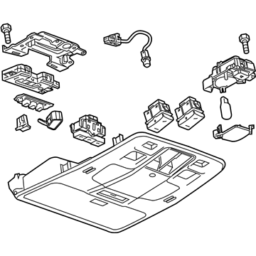 GM 23225692 Overhead Console, Titanium