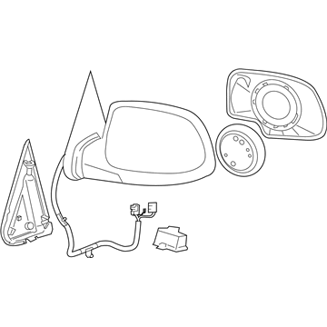 2005 Chevy Silverado 2500 HD Side View Mirrors - 15124828