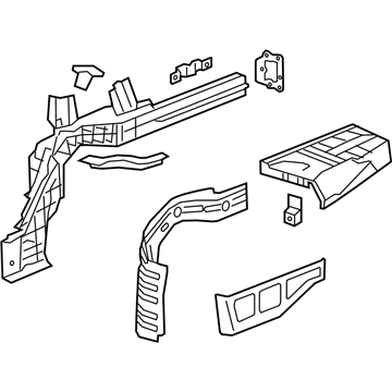 GM 23411202 Rear Rail Assembly, Passenger Side
