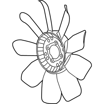 Hummer H3T A/C Condenser Fan - 25844695