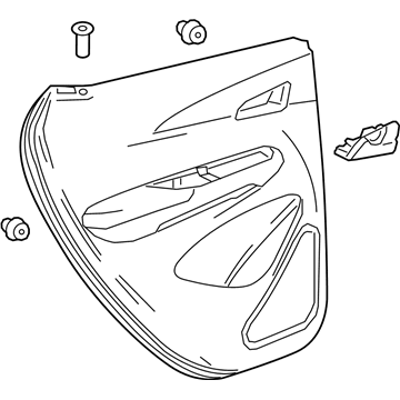 GM 42547861 Door Trim Panel, Light Gray, Rear Driver Side