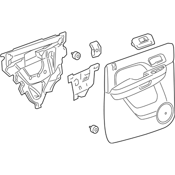 GM 20895898 Door Trim Panel, Titanium, Rear Driver Side