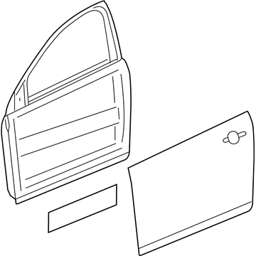 GM 22885532 Door Shell, Front Passenger Side