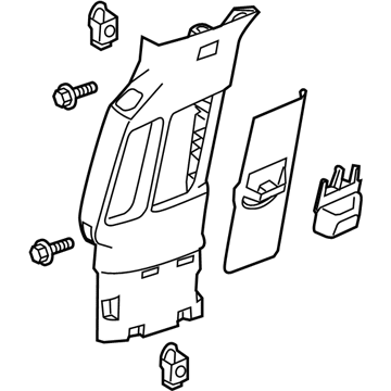 Chevy 23234435 Upper Center Pillar Trim