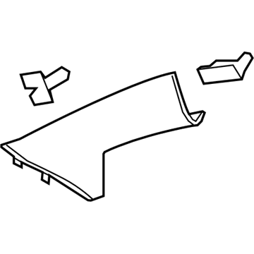 GM 22755816 Windshield Pillar Trim, Titanium, Driver Side