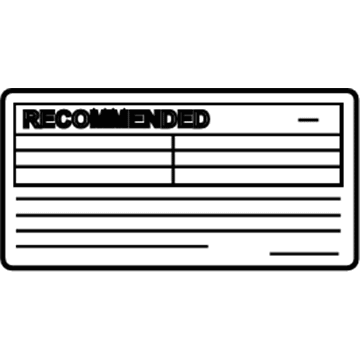 Chevy 96460305 Tire Info Label