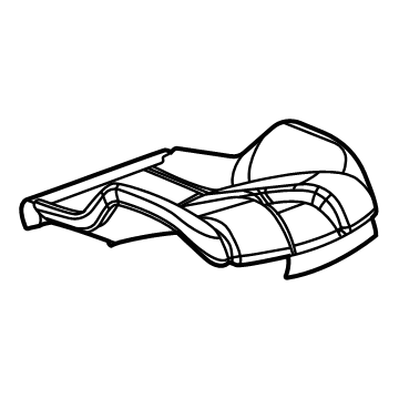 GM 84787900 Cushion Cover, Black, Front Passenger Side