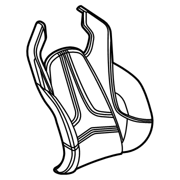 GM 84828645 Seat Back Cover, Black, Front Passenger Side