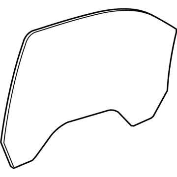 GM 84322002 Door Glass, Front Driver Side