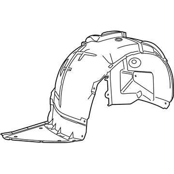 Cadillac Fender Splash Shield - 23288918