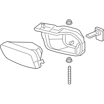 GM 15190983 Fog Lamp Assembly, Front Passenger Side