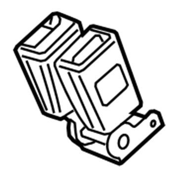 GM 19353479 Buckle, Jet Black, Rear Driver Side