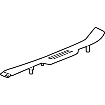 GM 23221223 Rear Sill Plate, Black, Passenger Side