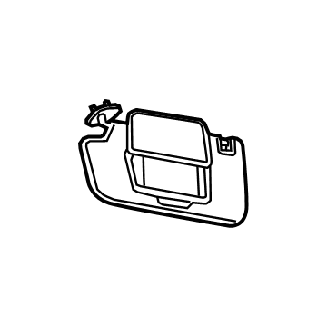 GM 84660822 Sunvisor, Jet Black, Driver Side