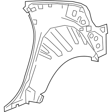GM 23316231 Outer Wheelhouse, Rear Inner Driver Side