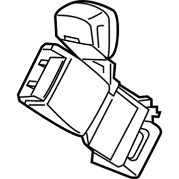 GM 42689450 Buckle, Jet Black, Rear