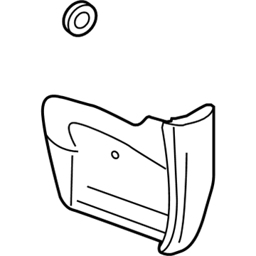 GM 84621825 Mud Guard, Black, Front Driver Side