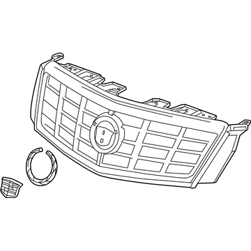 GM 22850336 Upper Grille, Front
