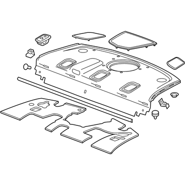 GM 85116670 Package Tray Trim, Jet Black, Rear