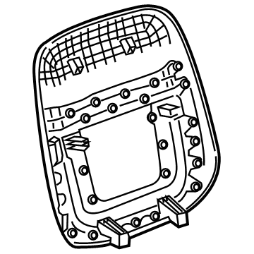 GM 84814107 Seat Back Panel, Black, Front