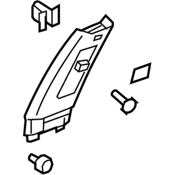GM 25910758 Upper Center Pillar Trim, Titanium, Passenger Side