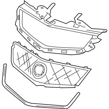Cadillac 25891998 Upper Grille