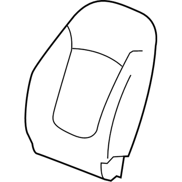 GM 42454582 Seat Back Cover, Black; White, Front