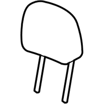 GM 42491270 Headrest, Red, Front