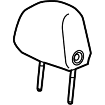 GM 23224229 Headrest, Brown, Front