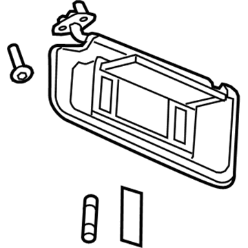 GM 22935272 Sunvisor, Black, Driver Side