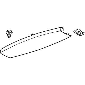 GM 84445037 Upper Gate Trim, Black, Rear