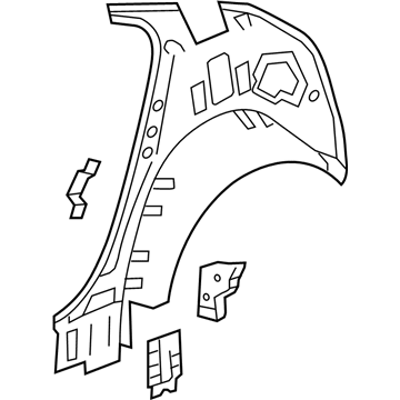 GM 20890576 Inner Quarter Panel, Driver Side