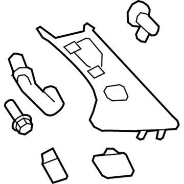 GM 22852914 Windshield Pillar Trim, Passenger Side