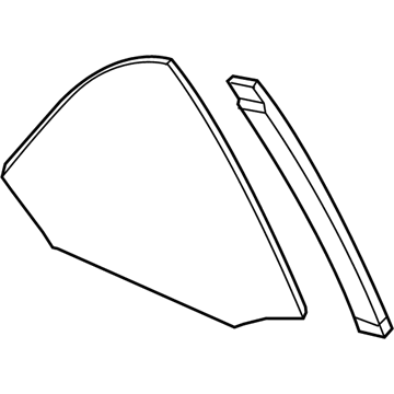 GM 84154016 Quarter Glass, Passenger Side