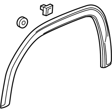GM 23396047 Wheel Opening Molding, Rear Driver Side