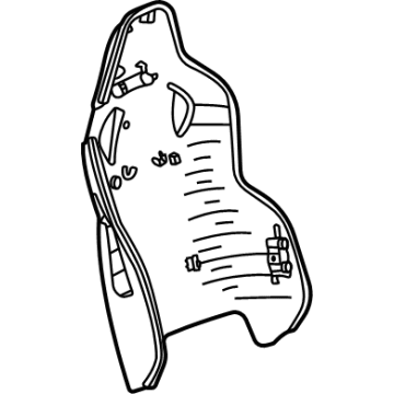 GM 84701949 Seat Back Panel, Piano Black, Passenger Side