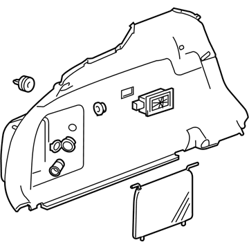 GM 25841958 Lower Quarter Trim, Driver Side