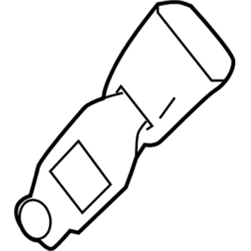 GM 19257795 Outer Buckle, Black, Rear Driver Side