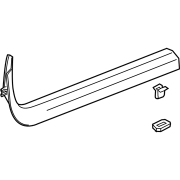 GM 22938087 Front Sill Plate, Brownstone, Driver Side