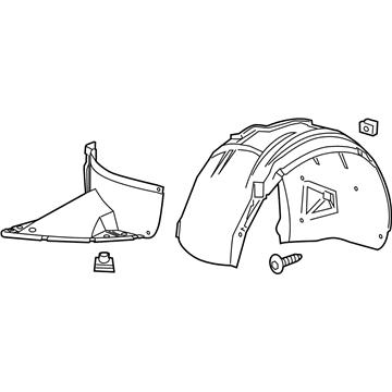 Cadillac Fender Splash Shield - 23183822