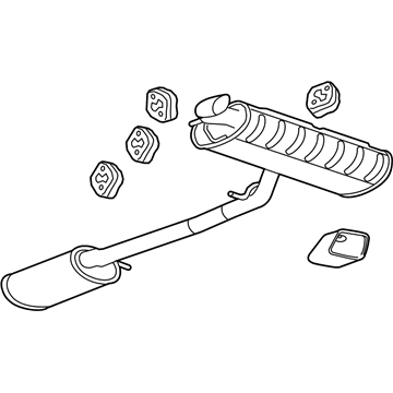 GM 23442413 Muffler W/Tpipe