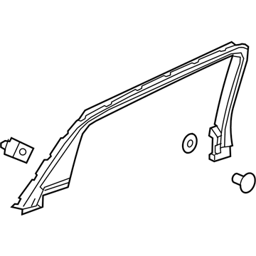 GM 23288293 Upper Trim, Rear Driver Side